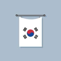 illustrazione di Sud Corea bandiera modello vettore