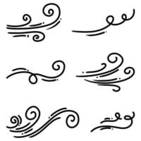 scarabocchio schizzo stile di vento raffica cartone animato mano disegnato illustrazione per concetto design.