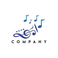 musicale logo, musica collegamento il mondo logo vettore