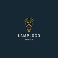 lampada logo icona piatto design modello vettore