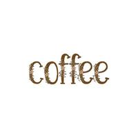 caffè scritta. tipografia, mano disegnato isolato su il bianca sfondo. caffè cultura vettore