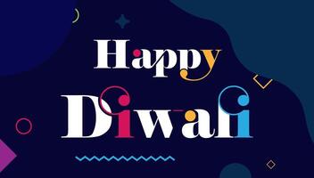 Diwali Festival calligrafia vettore design