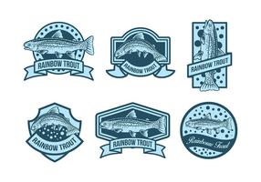 Rainbow Trout Icons Vector