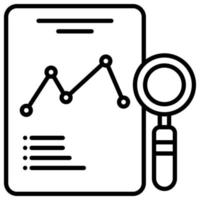 attività commerciale rapporto analisi. dati revisione icona vettore