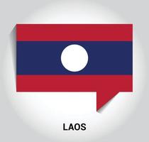 Laos bandiere design vettore