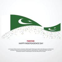 Pakistan contento indipendenza giorno sfondo vettore