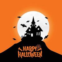 contento Halloween design elemento con tipografia vettore