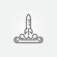 missile lanciare vettore concetto icona nel magro linea stile