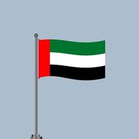 illustrazione di arabo Emirates bandiera modello vettore