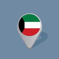 illustrazione di Kuwait bandiera modello vettore