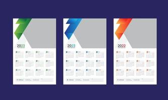 parete calendario 2023 modello vettore