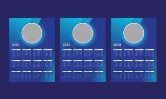 parete calendario 2023 modello vettore