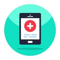 design vettoriale alla moda dell'app medica mobile