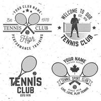 tennis club. vettore illustrazione.