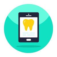 un icona design di mobile dentale App vettore