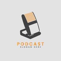 moderno pendenza Podcast logo design modello vettore