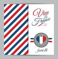 vive Le Francia 14 luglio illustrazione vettore