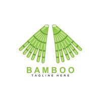 bambù logo disegno, verde albero vettore, panda cibo, Prodotto marca modello illustrazione vettore