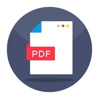 un'icona di un file pdf vettore