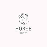 cavallo logo icona design modello vettore illustrazione