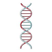 medico farmaceutico astratto dna gene elica, icona su bianca sfondo. vettore illustrazione