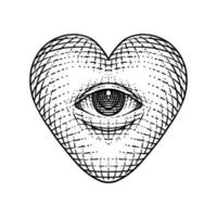 occhi del cuore vettore