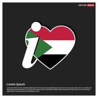 Sudan bandiera design vettore