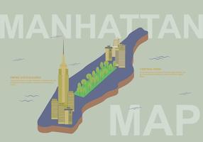 Illustrazione di mappa di Manhattan gratis vettore