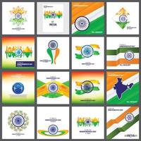 indiano indipendenza giorno carta vettore