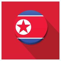 nord Corea bandiera design vettore