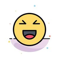 Chiacchierare emoji Sorridi contento astratto piatto colore icona modello vettore