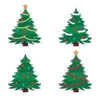 impostato di Natale alberi. vettore illustrazione