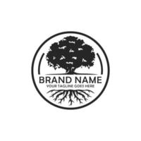 quercia albero logo design vettore