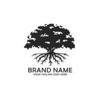 quercia albero logo design vettore