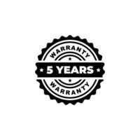 cinque anni garanzia francobollo etichetta vettore