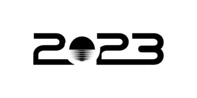 contento nuovo anno 2023 design illustrazione per calendario disegno, sito web, notizia, contenuto, Infografica o grafico design elemento. vettore illustrazione