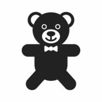 orsacchiotto orso piatto stile icona vettore
