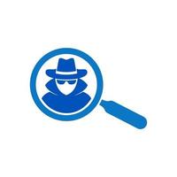 investigatore ricerca logo vettore
