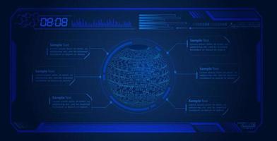 moderno hud tecnologia schermo sfondo vettore