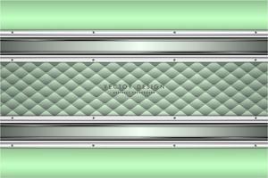 pannelli verde metallizzato e argento con struttura della tappezzeria vettore