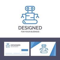 creativo attività commerciale carta e logo modello esoscheletro robot spazio vettore illustrazione