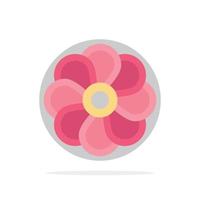 fiore natura pianta primavera astratto cerchio sfondo piatto colore icona vettore
