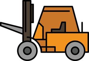 sollevatore sollevamento camion trasporto piatto colore icona vettore icona bandiera modello