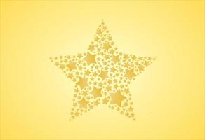 grande stella composta da mini stelle gialle vettore