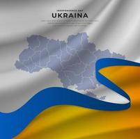 nuovo design di ucraina indipendenza giorno vettore. ucraina bandiera con astratto spazzola vettore