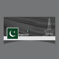Pakistan indipendenza giorno sociale media copertina design vettore