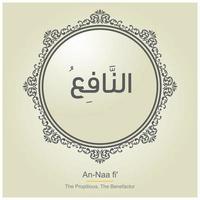 Allah nomi tipografia disegni vettore