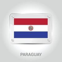 paraguay bandiere design vettore