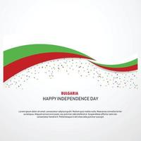 Bulgaria contento indipendenza giorno sfondo vettore