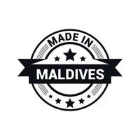 Maldive francobollo design vettore